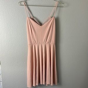 Topshop Light Pink Strappy Mini Babydoll Dress